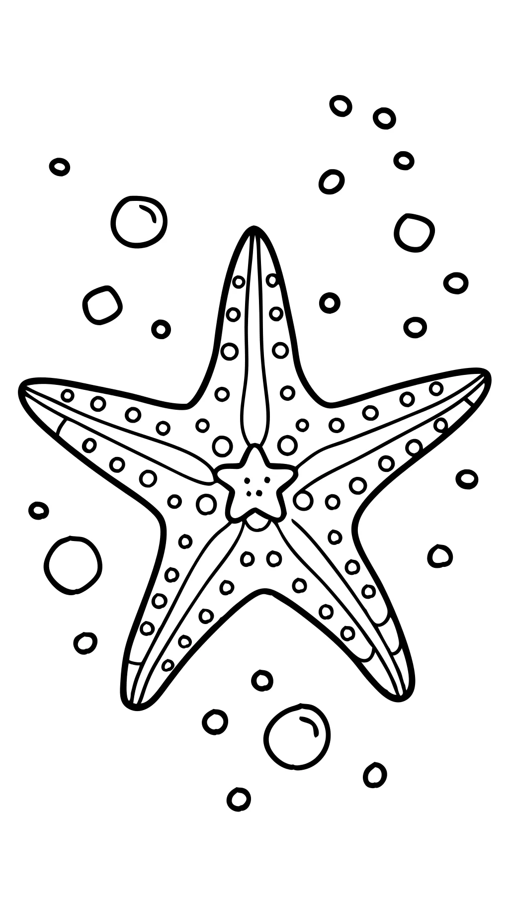 Páginas para colorear de la estrella del mar